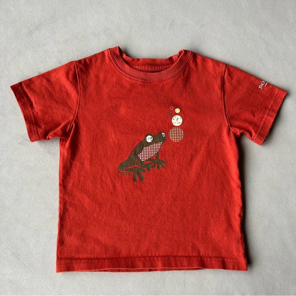 Roots ~ Frog Graphic Tee ~ 100% Organic Cotton ~ Kids Size 4T